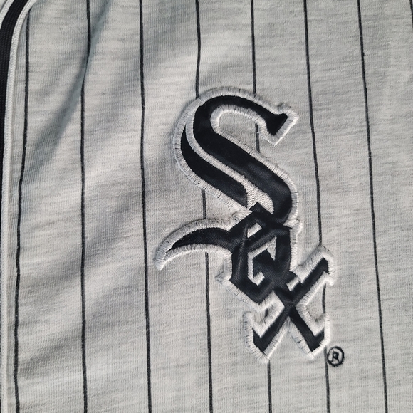 Vintage Starter Chicago White Sox MLB Pinstripe Baseball Jersey Large Gray Sewn. - Picture 3 of 8